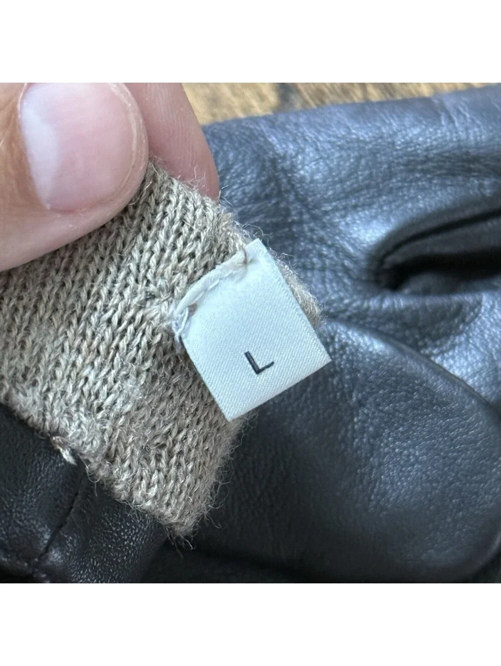 Coach Black Leather Gloves Women’s Large L Touchscreen Winter Cold Weather